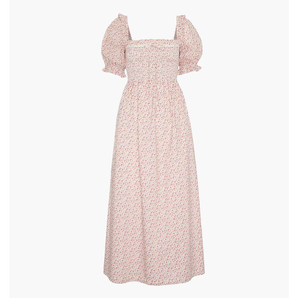 Hill House Home The Scarlett Nap Dress - Ivory Geo Ditsy Size LIvory Geo Ditsy /